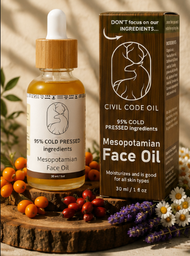 Mesopotamian Face Oil — Cold-Pressed Organic Anti-Aging Blend (1 oz)