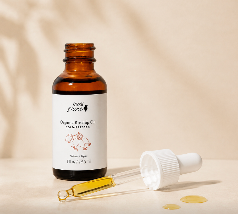 100% PURE Organic Rosehip Oil — Cold-Pressed Moisturizer (1 oz)