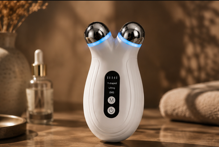 Anti Aging And Wrinkles Microcurrent Facial Device, Boost Skin Care Products Absorption - White