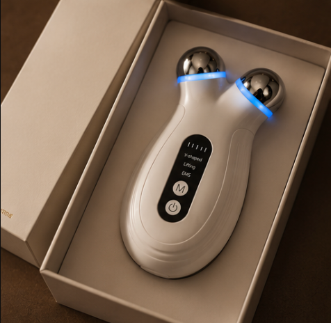 Anti Aging And Wrinkles Microcurrent Facial Device, Boost Skin Care Products Absorption - White