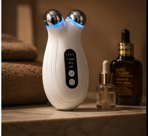 Anti Aging And Wrinkles Microcurrent Facial Device, Boost Skin Care Products Absorption - White