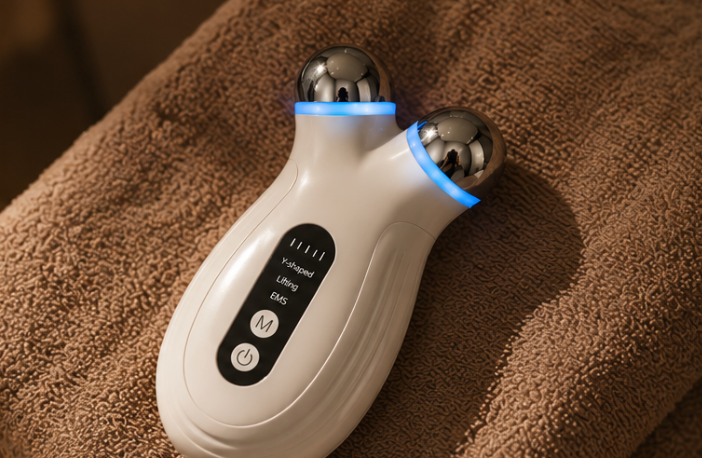 Anti Aging And Wrinkles Microcurrent Facial Device, Boost Skin Care Products Absorption - White